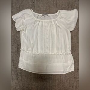LOFT Cream Blouse with Delicate Detailing